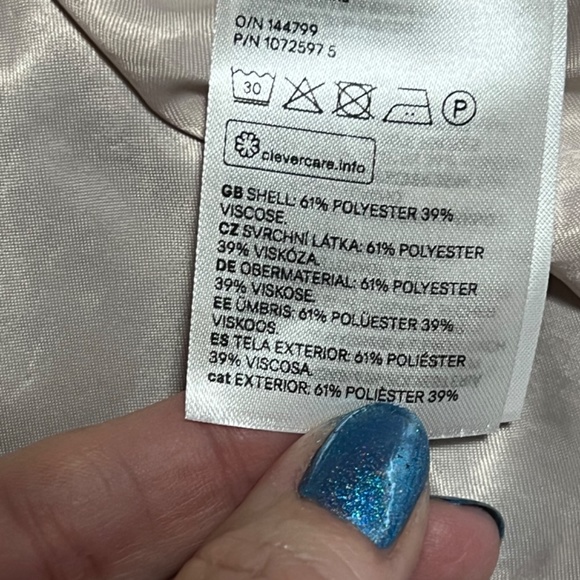 Satin tunic by H&M, blush, size large - Picture 5 of 9